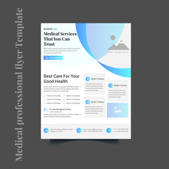 Creative colorful Corporate Medical services flyer Template Design