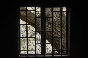window in jail. inside photo