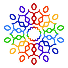 Abstract Flower Mandala colorful vector
