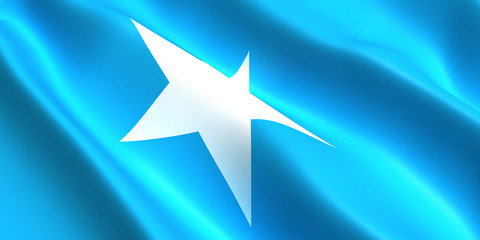 Somalia flag 3d