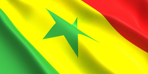 Senegal flag 3d
