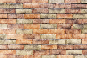 Red grunge brick wall pattern texture.