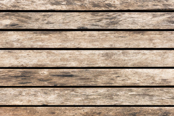 Brown wooden wall made with parallel desks background. Natural rustic hardwood board texture. Grunge old weathered wood surface.