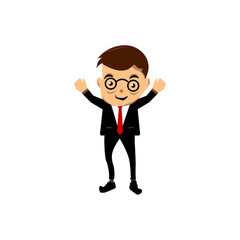 Businessman character  cartoon vector illustration