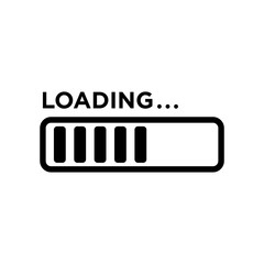 Vector progress loading bar, loading icon