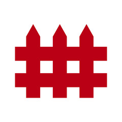 Fence icon vector symbol