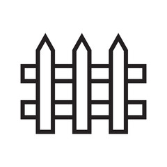 Fence icon vector in flat design template