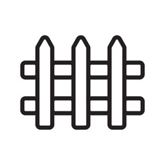 Fence icon vector in flat design template