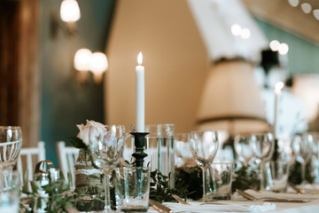 Rustic decoration elements of a wedding