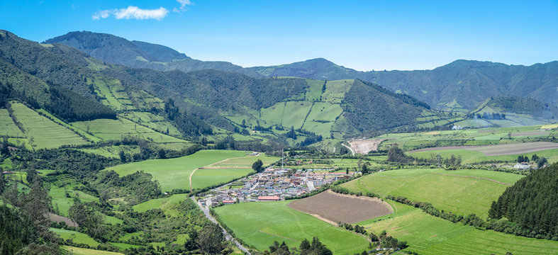 A VALLEY VIEW CALLED "LLOA", AT THE FOOT OF VOLC&Aacute;N GUAGUA PICHINCHA, NEAR QUITO IN LOS ANDES, SOUTH AMERICA.