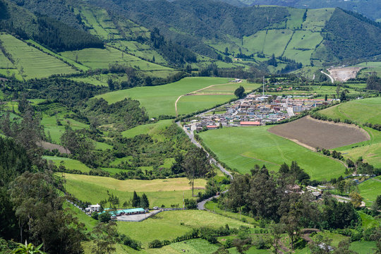 A VALLEY VIEW CALLED "LLOA", AT THE FOOT OF VOLC&Aacute;N GUAGUA PICHINCHA, NEAR QUITO IN LOS ANDES, SOUTH AMERICA.