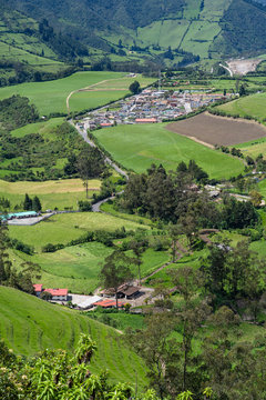A VALLEY VIEW CALLED "LLOA", AT THE FOOT OF VOLC&Aacute;N GUAGUA PICHINCHA, NEAR QUITO IN LOS ANDES, SOUTH AMERICA.