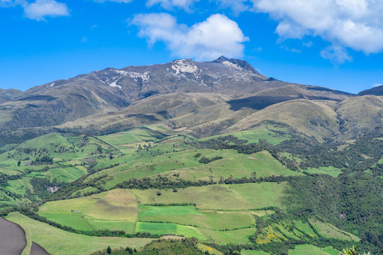 A VALLEY VIEW CALLED "LLOA", AT THE FOOT OF VOLC&Aacute;N GUAGUA PICHINCHA, NEAR QUITO IN LOS ANDES, SOUTH AMERICA.