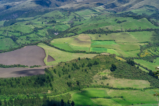 A VALLEY VIEW CALLED "LLOA", AT THE FOOT OF VOLC&Aacute;N GUAGUA PICHINCHA, NEAR QUITO IN LOS ANDES, SOUTH AMERICA.