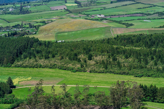 A VALLEY VIEW CALLED "LLOA", AT THE FOOT OF VOLC&Aacute;N GUAGUA PICHINCHA, NEAR QUITO IN LOS ANDES, SOUTH AMERICA.