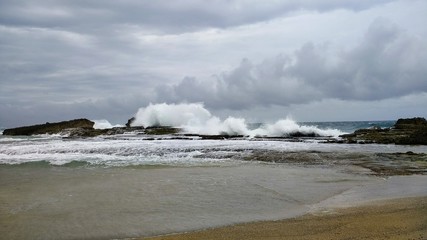 waves on the beach