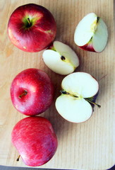  Red apples. Sweet fruits. Vitamins Healthy food. Health. Digestion.
