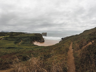 The beach from the mountain