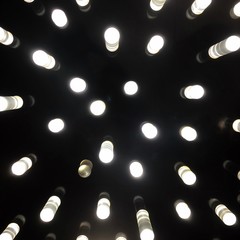 Group of LED Light bulb taken from above, soft focus.