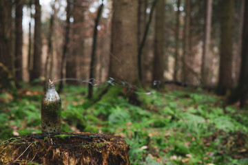 Old glass bottle found somewhere in the woods