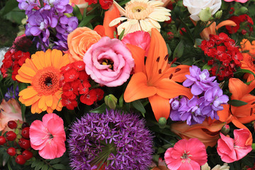 Colorful wedding flowers