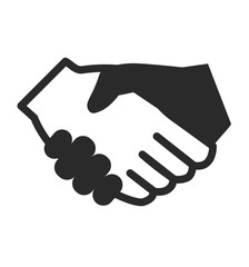 Partnership and agreement icon line and flat style isolated