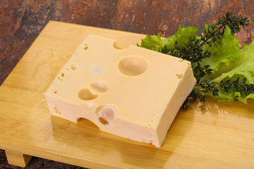 Maasdam cheese brick