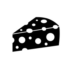 Cheese vector icon flat sign isolated on white illustration