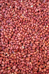 Dry peanuts for food texture. Selective focus   