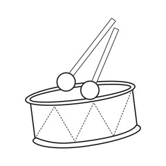 Drum sticks icon musical graphics design vector illustration.