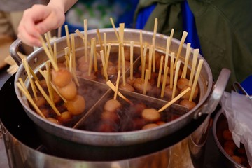 お祭りの屋台_玉こんにゃく