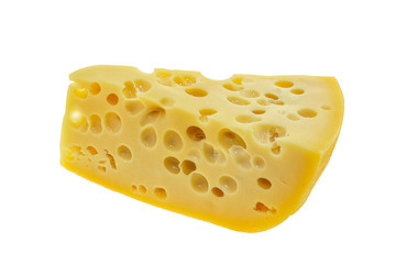 Maasdam cheese - yellow triangle with holes