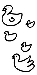 line art of duck pattern