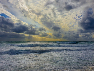 Storm in the city of Paphos, Cyprus