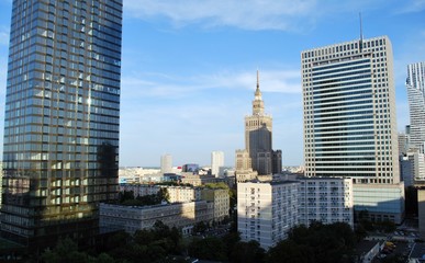 Naklejka premium Widok z lotu ptaka na miasto