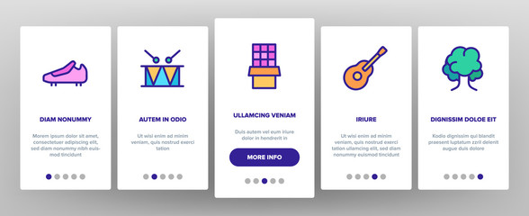 Brazil National Onboarding Mobile App Page Screen Vector