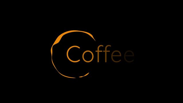 Coffee Logo in  Motion Graphic  Animation