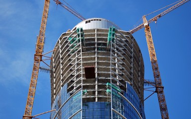 Construction of a skyscraper