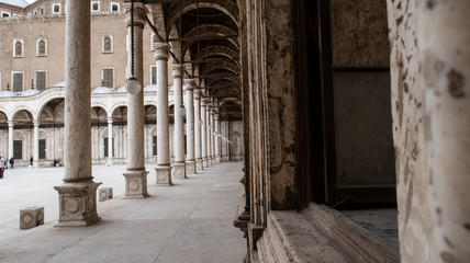 Hallway corridor ancient Islamic in Cairo Egypt