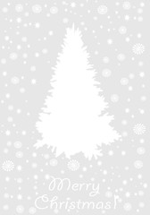 Fototapeta na wymiar Christmas card with fir tree