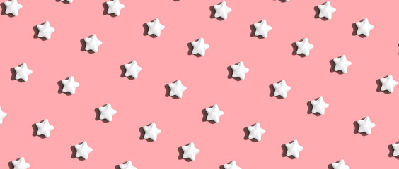 Star shaped small sugar candies - flat lay