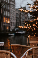 paysage hollandais pendant les fêtes de fin d'année