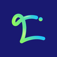 Modern 3d flow logo hand drawn initial letter c for business or company vector eps 10