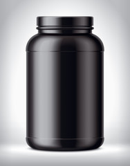  Plastic Jar on background. Matt surface version.