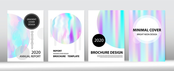 Holographic Gradient Vector Background. Pearlescent Gradient Overlay 