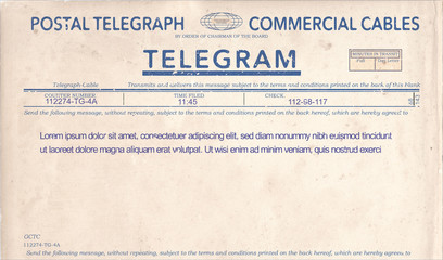 Vintage telegraph - obrazy, fototapety, plakaty