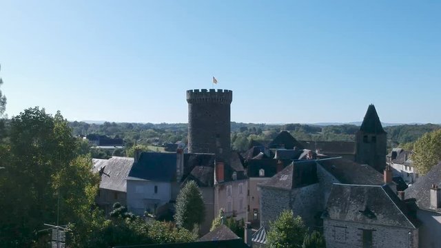 Allassac (Corr&egrave;ze, France) - Vue a&eacute;rienne du village ardoisier 