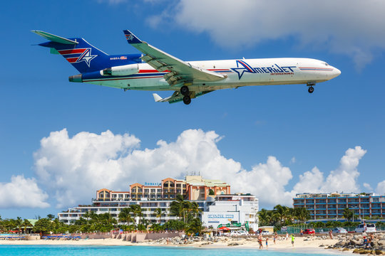 AmeriJet International Boeing 727-200F airplane Sint Maarten airport