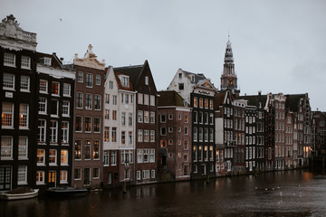 Fototapeta na wymiar Amsterdam - La Venise du Nord