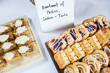 pastries, cookie and tart assortment